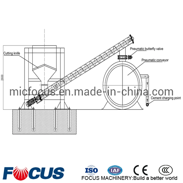 1 Ton, 2 Ton Jb Bag Unpack Machine and Pneumatic Cement Pump to Silo